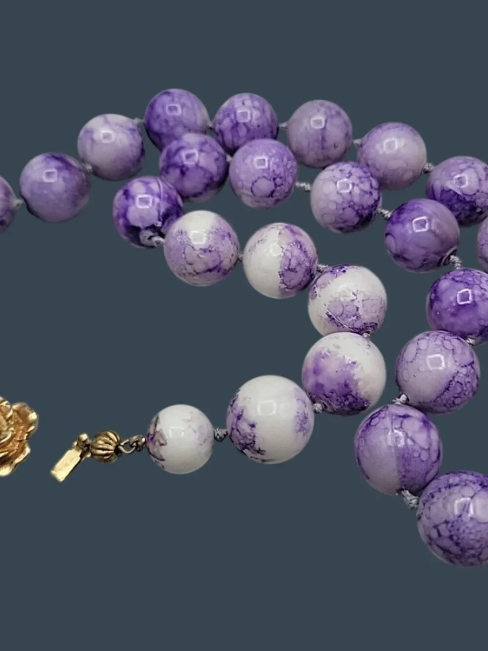 Vintage Newhouse Purple Moonglow Lucite Beaded 25